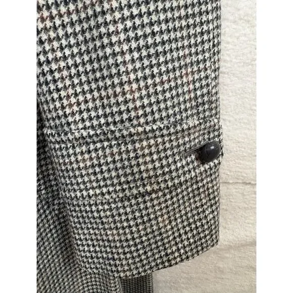 Weatherfield Wool Overcoat Mens Houndstooth Plaid Preppy City Old Money 90’s